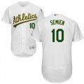 Wholesale Cheap Athletics #10 Marcus Semien White Flexbase Authentic Collection Stitched MLB Jersey