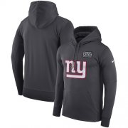 Wholesale Cheap NFL Men's New York Giants Nike Anthracite Crucial Catch Performance Pullover Hoodie