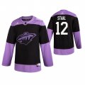 Wholesale Cheap Adidas Wild #12 Eric Staal Men's Black Hockey Fights Cancer Practice NHL Jersey