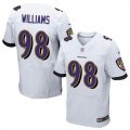 Wholesale Cheap Nike Ravens #98 Brandon Williams White Men's Stitched NFL New Elite Jersey