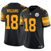 Cheap Men's Pittsburgh Steelers #18 Mike Williams Black 2024 F.U.S.E. Color Rush Limited Stitched Jersey