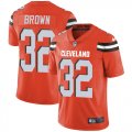 Wholesale Cheap Nike Browns #32 Jim Brown Orange Alternate Men's Stitched NFL Vapor Untouchable Limited Jersey