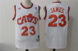 Wholesale Cheap Men's Cleveland Cavaliers 23 Lebron James White Hardwood Classics Swingman Jersey