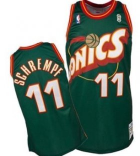 Wholesale Cheap Seattle Supersonics #11 Detlef Schrempf 1995-96 Green Throwback Swingman Jersey