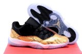 Wholesale Cheap Air Jordan 11 Low Golden Snake Gold/black-white