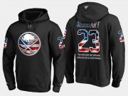 Wholesale Cheap Sabres #23 Sam Reinhart NHL Banner Wave Usa Flag Black Hoodie