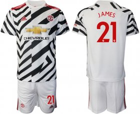 Wholesale Cheap Men 2020-2021 club Manchester united away 21 white Soccer Jerseys