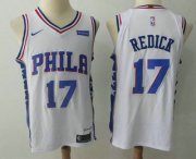 Wholesale Cheap Men's Philadelphia 76ers #17 J.J. Redick White 2017-2018 Nike Authentic Stubhub Stitched NBA Jersey