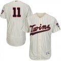 Wholesale Cheap Twins #11 Jorge Polanco Cream Strip Flexbase Authentic Collection Stitched MLB Jersey