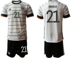 Wholesale Cheap Germany 21 GUNDOGAN Home UEFA Euro 2020 Soccer Jersey