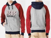 Wholesale Cheap Cincinnati Reds Pullover Hoodie Grey & Red