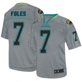 Wholesale Cheap Nike Jaguars #7 Nick Foles Lights Out Grey Men\'s Stitched NFL Elite Jersey