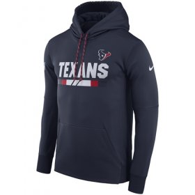 Wholesale Cheap Men\'s Houston Texans Nike Navy Sideline ThermaFit Performance PO Hoodie