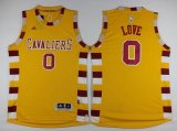 Wholesale Cheap Men's Cleveland Cavaliers #0 Kevin Love Revolution 30 Swingman 2015-16 Retro Gold Jersey