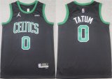 Cheap Men's Boston Celtics #0 Jayson Tatum Black Stitched Basketball Jersey