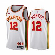 Wholesale Cheap Men's Atlanta Hawks #12 De'Andre Hunter 2022-23 White Association Edition Stitched Jersey