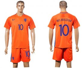 Wholesale Cheap Holland #10 Wijnaldum Home Soccer Country Jersey