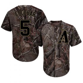 Wholesale Cheap Diamondbacks #5 Eduardo Escobar Camo Realtree Collection Cool Base Stitched MLB Jersey