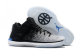 Wholesale Cheap Air Jordan 31 Low Quai 54 Black/White-Blue