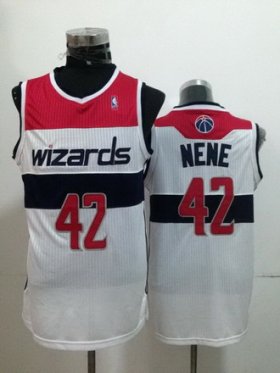 Wholesale Cheap Washington Wizards #42 Nene Hilario White Swingman Jersey