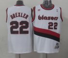 Wholesale Cheap Portland Trail Blazers #22 Clyde Drexler White Swingman Throwback Jersey