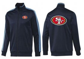 Wholesale Cheap NFL San Francisco 49ers Team Logo Jacket Dark Blue