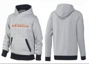 Wholesale Cheap Cincinnati Bengals English Version Pullover Hoodie Grey & Black