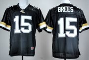 Wholesale Cheap PPurdue Boilermakers #15 Drew Brees Black Jersey