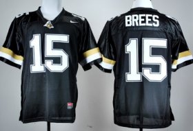 Wholesale Cheap PPurdue Boilermakers #15 Drew Brees Black Jersey