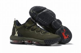 Wholesale Cheap Nike Lebron James 16 Air Cushion Low Shoes Black Green