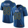 Wholesale Cheap Nike Panthers #88 Greg Olsen Navy Men's Stitched NFL Limited NFC 2017 Pro Bowl Jersey