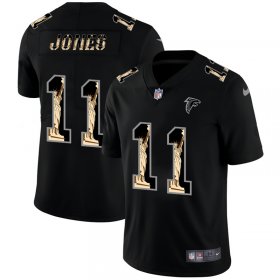 Wholesale Cheap Atlanta Falcons #11 Julio Jones Carbon Black Vapor Statue Of Liberty Limited NFL Jersey