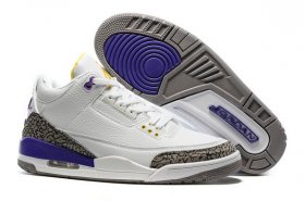 Wholesale Cheap Air Jordan 3 Kobe PE White/Court Purple-Cement Grey-University Gold