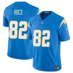 Cheap Men\'s Los Angeles Chargers #82 Brenden Rice Light Blue 2024 Draft F.U.S.E. Vapor Limited Football Stitched Jersey