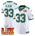 Cheap Men's Philadelphia Eagles #33 Cooper DeJean White 2025 Super Bowl LIX Patch F.U.S.E. Vapor Untouchable Limited Stitched Football Jersey