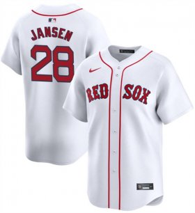 Men\'s Boston Red Sox #28 Danny Jansen White 2024 Home Limited Stitched Baseball Jersey