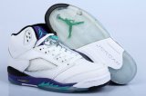 Wholesale Cheap Air Jordan 5 Grape Shoes White/Purple/Green