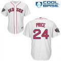 Wholesale Cheap Red Sox #24 David Price White New Cool Base 2018 World Series Stitched MLB Jersey