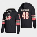 Wholesale Cheap Carolina Hurricanes #48 Jordan Martinook Black adidas Lace-Up Pullover Hoodie