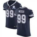 Wholesale Cheap Nike Cowboys #99 Antwaun Woods Navy Blue Team Color Men's Stitched With Established In 1960 Patch NFL Vapor Untouchable Elite Jersey