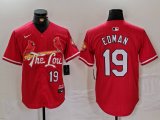 Cheap Men's St Louis Cardinals #19 Tommy Edman Red 2024 City Connect Stitched Baseball Jersey