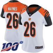 Wholesale Cheap Nike Bengals #26 Trae Waynes White Women's Stitched NFL 100th Season Vapor Untouchable Limited Jersey