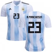 Wholesale Cheap Argentina #23 A.Marchesin Home Kid Soccer Country Jersey