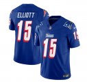 Wholesale Cheap Men's New England Patriots #15 Ezekiel Elliott Blue 2023 F.U.S.E. Vapor Limited Football Stitched Jersey