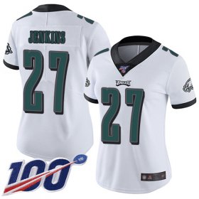 Wholesale Cheap Nike Eagles #27 Malcolm Jenkins White Women\'s Stitched NFL 100th Season Vapor Limited Jersey