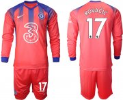 Wholesale Cheap Men 2021 Chelsea away Long sleeve 17 soccer jerseys