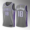 Wholesale Cheap Men's Sacramento Kings #18 Jalen Slawson Gray 2023 Draft City Edition Stitched Jersey