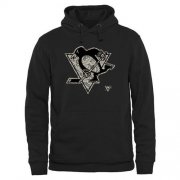 Wholesale Cheap Men's Pittsburgh Penguins Black Rink Warrior Pullover Hoodie