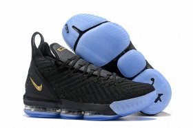 Wholesale Cheap Nike Lebron James 16 Air Cushion Shoes Black Golde