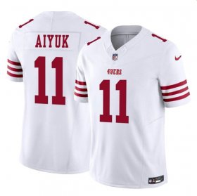 Wholesale Cheap Men\'s San Francisco 49ers #11 Brandon Aiyuk White 2023 F.U.S.E. Vapor Limited Football Stitched Jersey